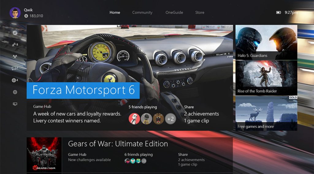 xbox dashboard