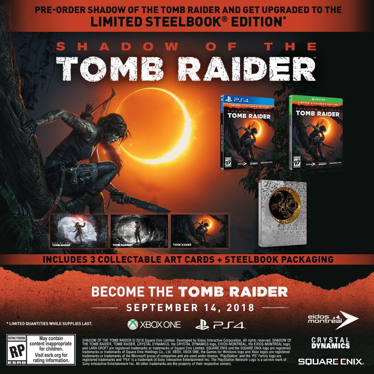 Shadow of the Tomb Raider, شرکت Eidos Montreal, شرکت Square Enix