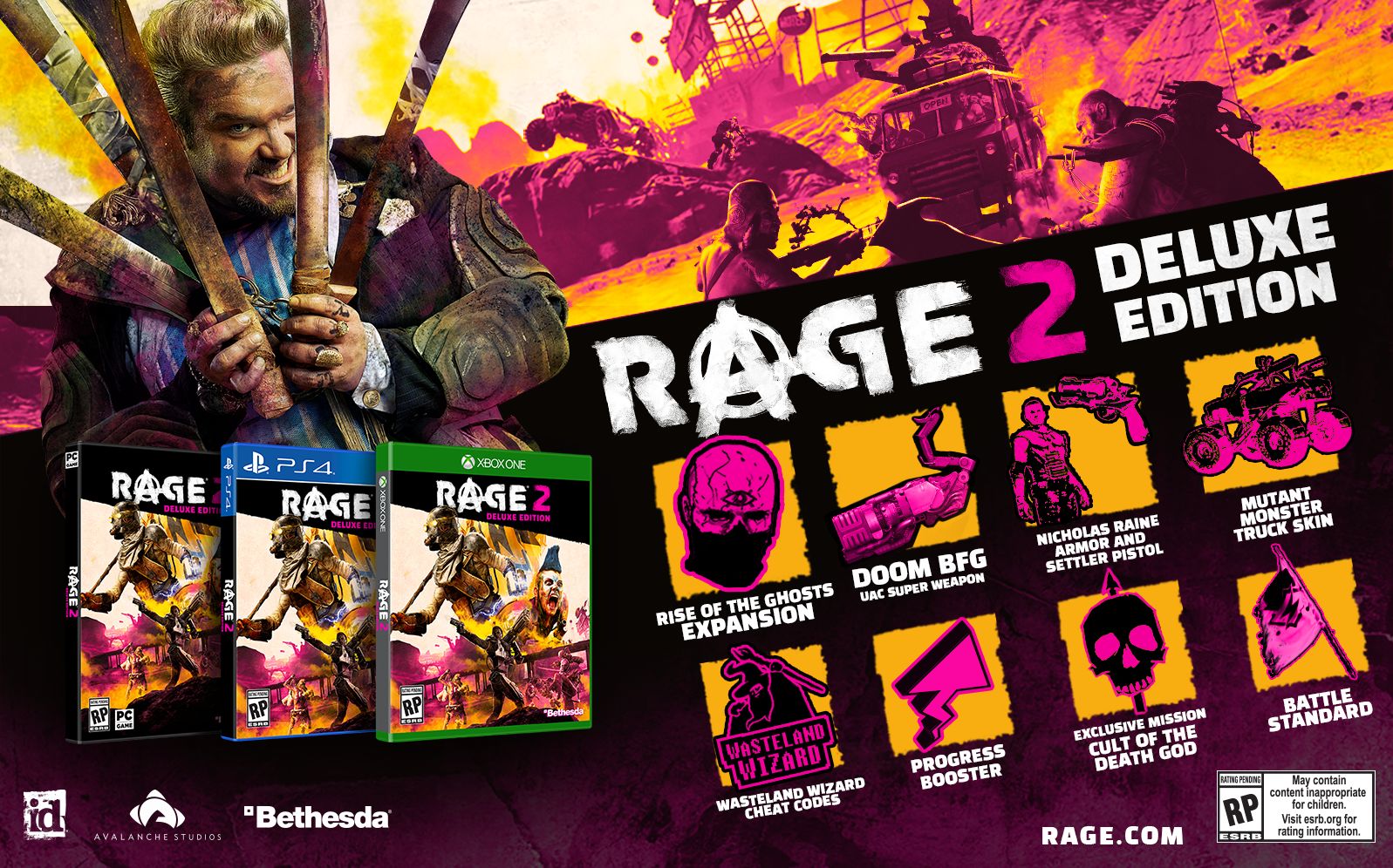 E3 2018, id software, Rage 2, شرکت Avalanche Studios